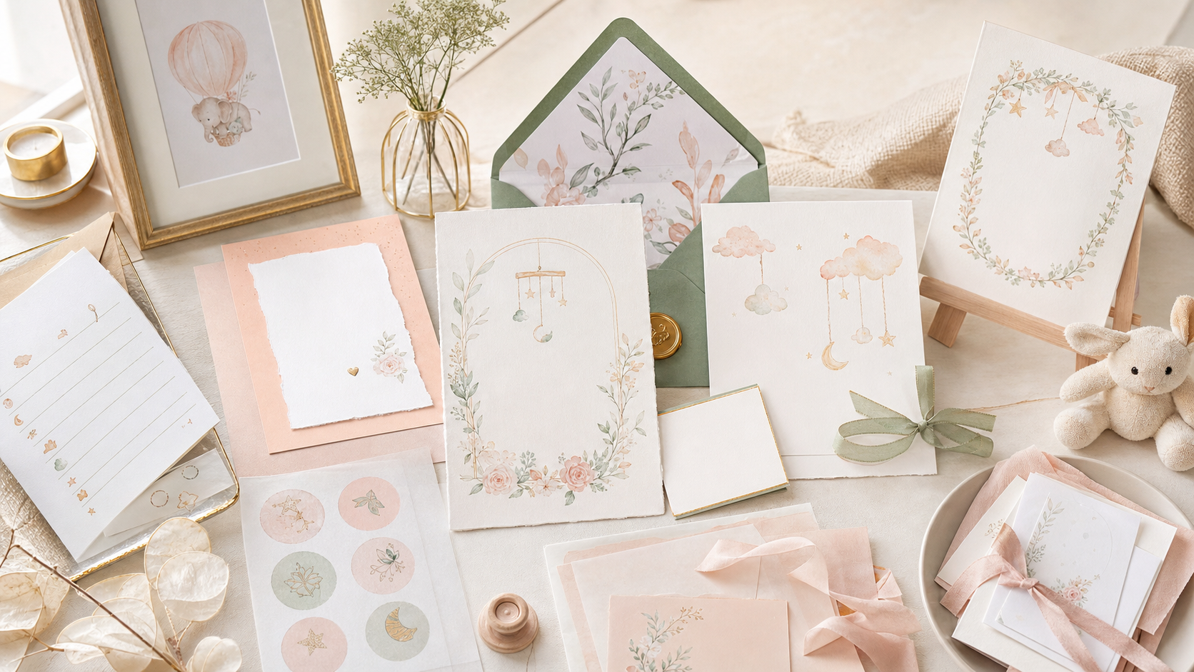 Baby shower printable stationery inspiration for baby shower invitation templates